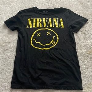 Nirvana smiley face t shirt